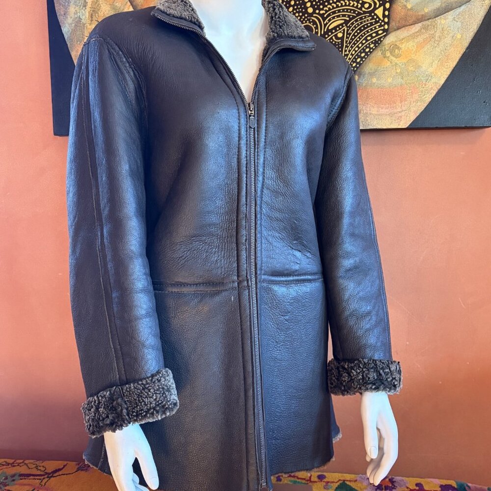 J. Jill Leather Shearling Coat